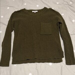 Madewell Dark Olive Crew Neck Sweater